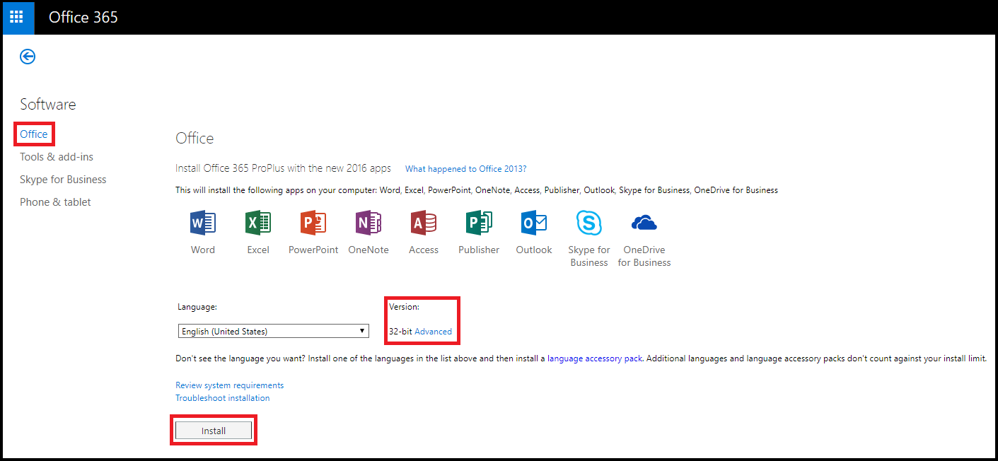 Office 365 ProPlus Install