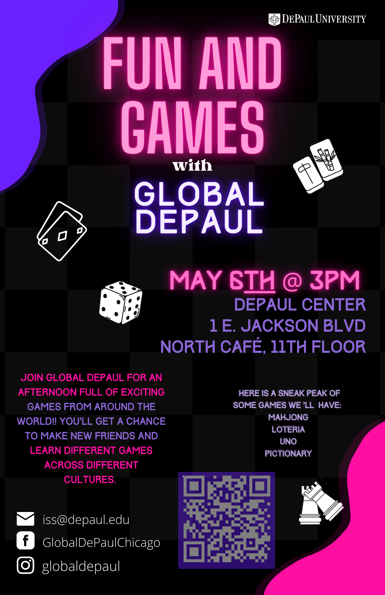 Join us for an afternoon full of games May 6th at 3PM