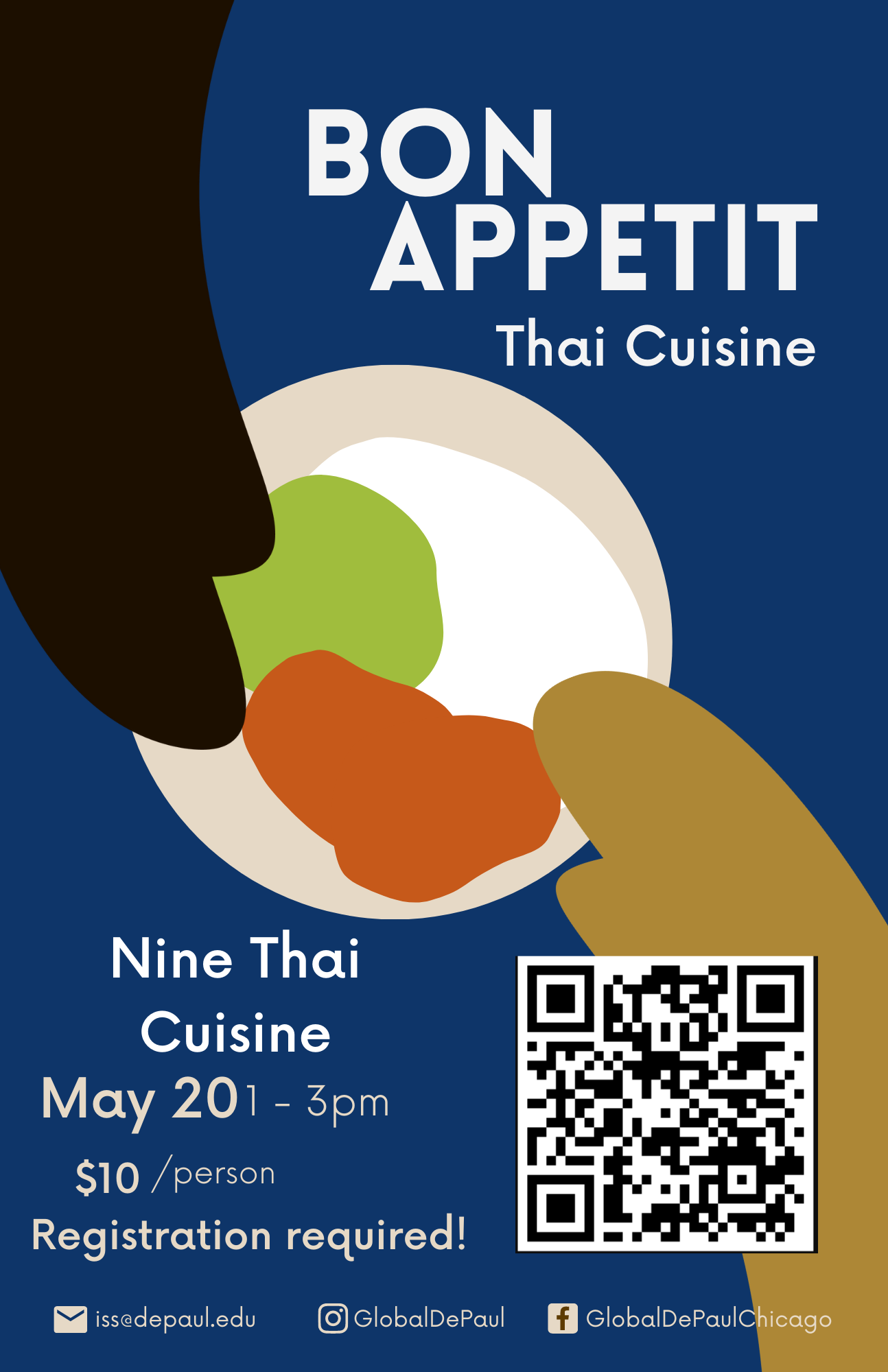 A flyer for the Thai Cuisine Bon Appetit on May 20th. 