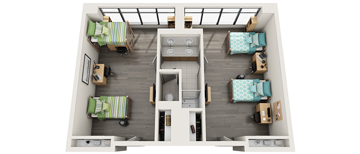 Floorplan: Semi-Suite 3D