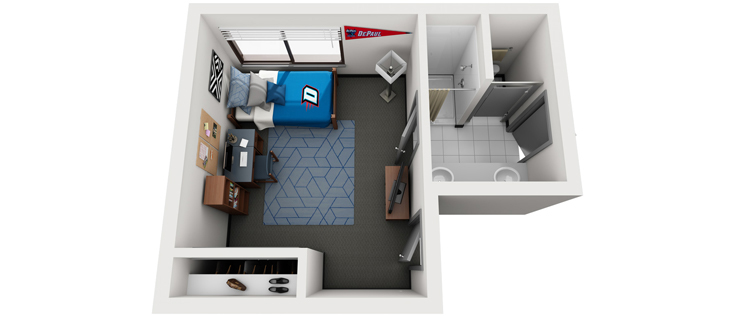 Floorplan: Single Suite