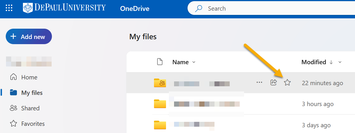 Managing OneDrive files online