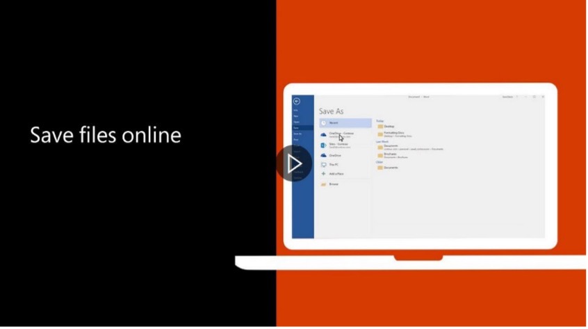 video screenshot of onedrive