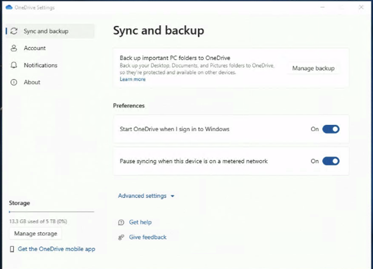 sync backup