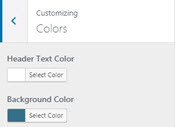 DePaul Blogs color customization menu