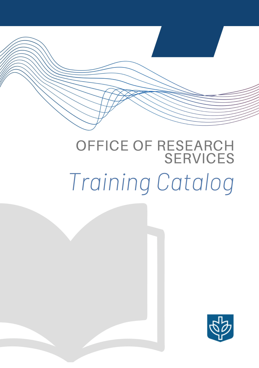 Image of the cover of the Office of Research Services Training Catalog