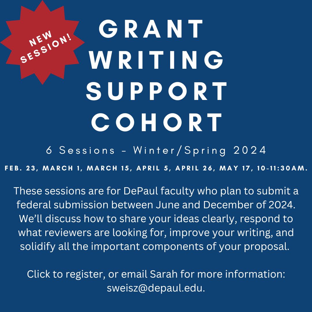 New session of Grant Writing Support Cohort