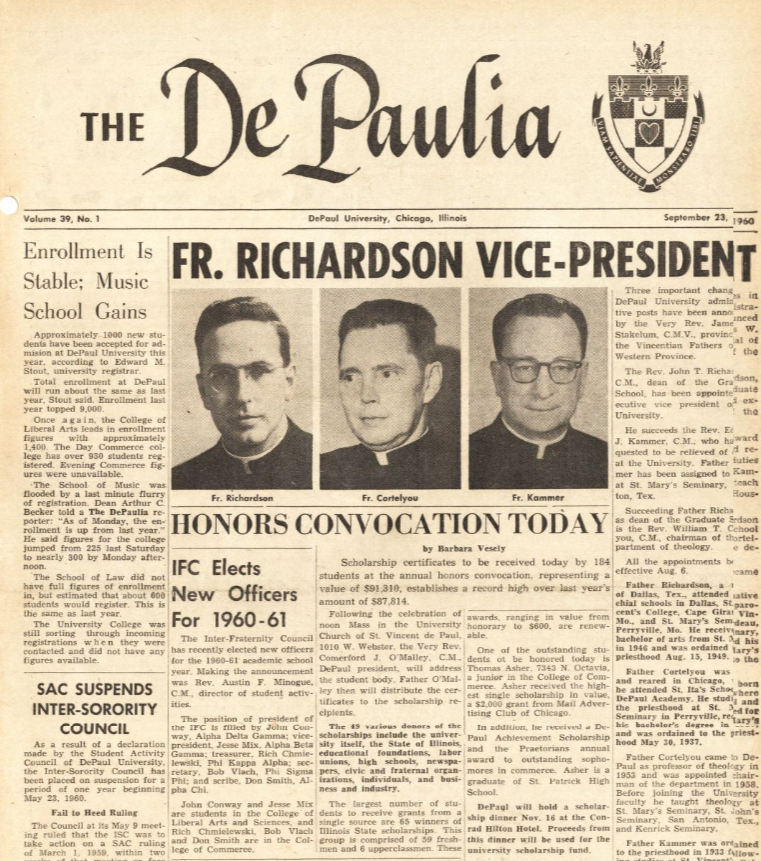 1960 DePaulia Mentions Convocation