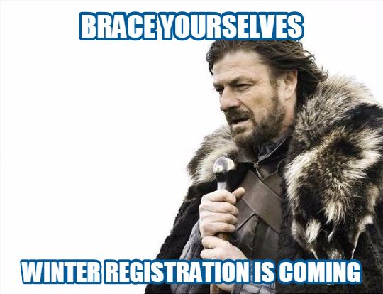 Winter Registration Meme