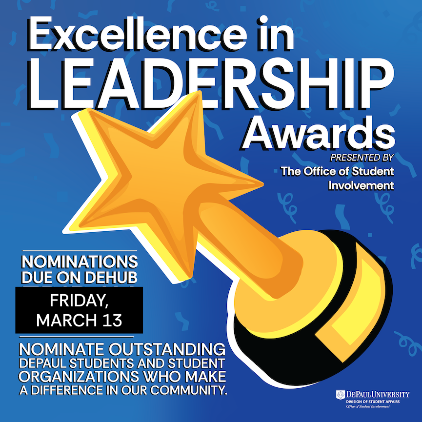 Excellence in Leadership Awards Nominations, March 14
